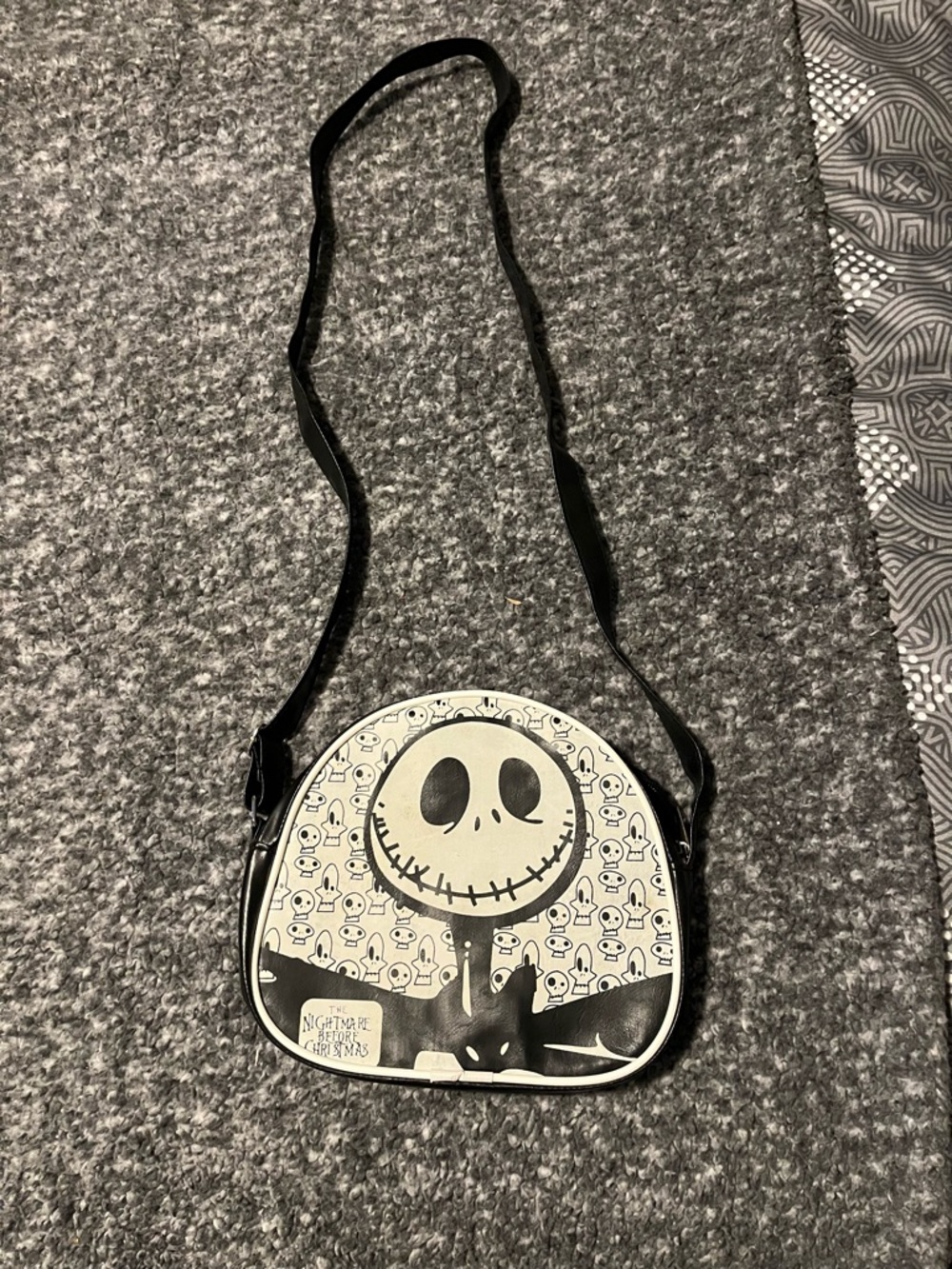 The Nightmare Before Christmas Jack Skellington Crossbody Bag - Black & White